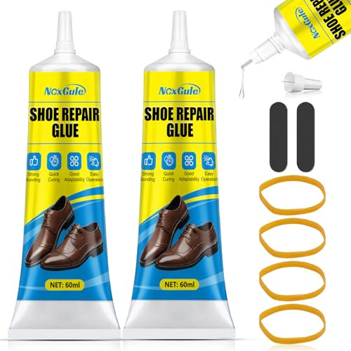 NoxGule 120ml Kleber Schuhe, Schuhkleber Sohlenkleber Extra Stark Wasserfest, Kleber Schuhsohle, Hochwärmefester Klebstoff, für Stiefel, Lederschuhe, Turnschuhe, Freizeitschuhe