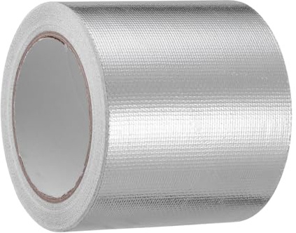 LOLIPPYY Cinta Autoadhesiva de Aluminio con Fibra de Vidrio Resistente al Calor y Fuego Cinta Aislante para Puertas y Tuberías Alta Temperatura y Reparación Segura