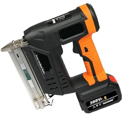 Cordless Electric Nail Gun for 18V Battery Woodworking F30 Non-Stuck Home Portable Code Efficient Accurate Stapling(Not Include Battery)