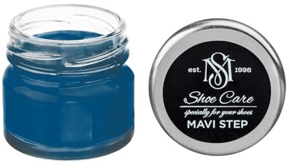 Crème de Cirage Premium - NCS S 3560-R90B Bleu Marine - Soin Nourrissant & Rénovateur de Couleur pour Cuir Lisse par MAVI STEP - 0.85 fl oz / 25 ml