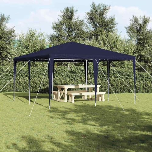 Genérico Carpa de Fiesta Azul 400 x 400 x 266 cm Polietileno y Acero,Casa y jardín,Jardín,Artículos de Exterior,Estructuras de Exteriores,Carpas y cenadores-42003422