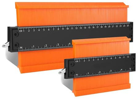 Contour Gauge Tool with Lock 5+10 Inch, Cool Gadgets for Men, Measuring Scribe Profile Tool