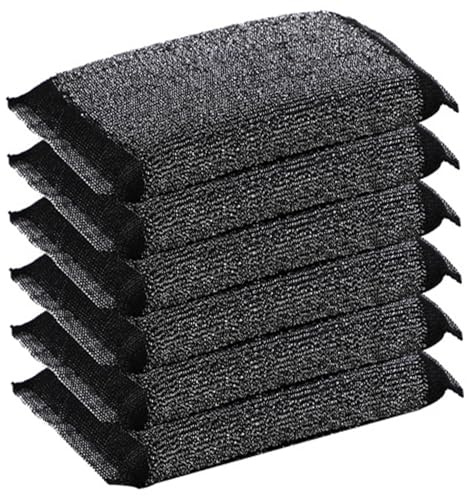 CAKEEYUM Esponja de Acero Inoxidable de 6 uds., Estropajo de Metal espumoso Absorbente antiarañazos, Esponja para Platos Multiusos para Lavar Platos y Superficies duras