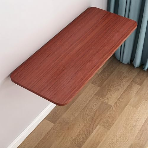 Foldable Wall-Mounted Bar Table Space-Saving Wooden Dining Table Expandable Drop-Leaf Desk Versatile Convertible Hanging Table for Meals (60x30CM/23.6x11.8IN)