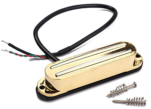 Alnicov Dual Hot Rail Humbucker Pickup Single Coil Gitarren Pickup Passend für TL Strat Squier Tele E-Gitarre, Gold