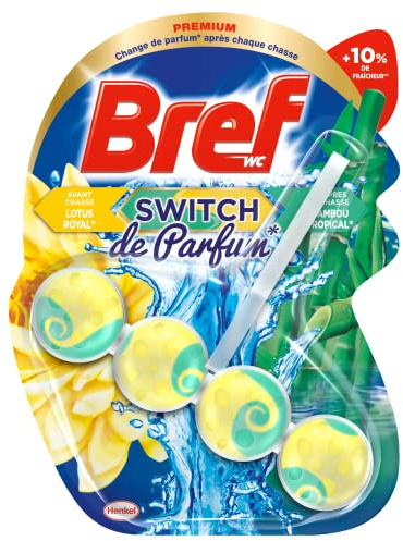 Bref WC Deluxe Lotus Bambú – 1 bloque de inodoro (50 g) – Producto limpiador de inodoro – perfume de inodoro – Fórmula antical