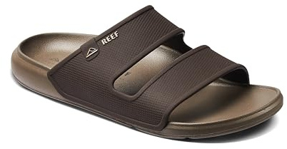 REEF Oasis Double Up Chanclas para hombre, impermeables, plantilla moldeada suave y con sujeción, Marrón/Marrón (Tan), 12