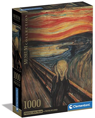 Clementoni - 39791 - Museum Collection - The Scream - 1000 Pezzi - Puzzle Adulti, Arte, Puzzle Quadri Famosi, Dipinti Famosi, Made In Italy