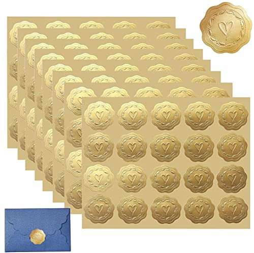 Yoezuo 160pcs Autocollants de Sceaux, Autocollants d'Invitations de Mariage