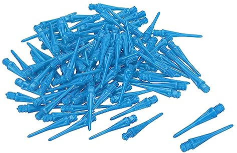 PATIKIL Plastic Dart Tips, 100 Pack 2BA Thread Soft Dart Tips Replacement Plastic Tip Soft Tip Dart Accessories, Blue