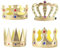 Corona de Rey Dorada,4PCS Corona de Cabello de Metal con Círculo Completo Corona de Reina Engastada Sombrero de Corona de Cumpleaños Accesorio de Disfraz de Halloween Regalos de Fiesta de Cumpleaños