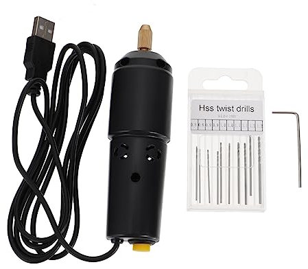 Mini Trapano Elettrico USB 5v 10w, Nero, Design Compatto
