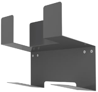 Hailo Besenhalter 3271821 | Wandhalter für Besen und Wischer | Seitenwandmontage mit 4 Schrauben | Trägermodul Stahlblech dunkelgrau beschichtet
