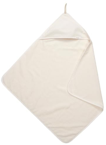 Koeka Baby Badetuch Mit Kapuze - Kapuzenbadetuch - Kapuzenhandtuch - Für Jungen Und Mädchen - Dijon - Frottee Aus Bio-Baumwolle - Schlaufenfestes Frottee - Weiß - 100x100 cm