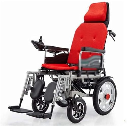 Silla de Ruedas Eléctrica, Capacidad de Carga -240 Kg, Respaldo Alto, Totalmente Reclinable, Batería de Litio, Silla de Ruedas