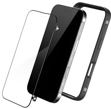 RHINOSHIELD RhinoBuff FPS Precision Kit Compatible with [iPhone 16 Pro] | Gaming Controller Bumper Case with Matte Screen Protector, Sensor Button for PUBG, Optimal Ventilation - Black