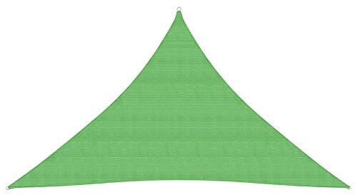 AUVYI Toldo para jardín, color verde claro, transpirable, protección solar, con protección UV, lona triangular, para balcón, parque infantil, terraza, 4 x 4 x 5,8 m, exterior, piscina