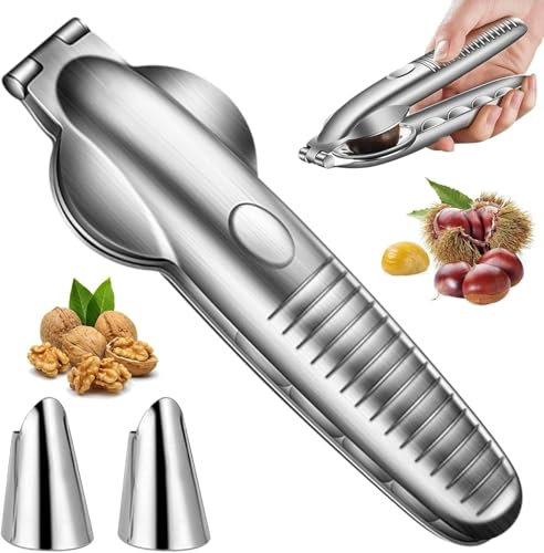 Abridor Castañas, Cortador de Castañas de Acero Inoxidable, Pinzas de Castañas Multifuncional, Alicates Castañas, Chestnut Cutter Opener (1 Pack)