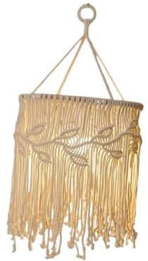KESOTO Boho gewebt Anhänger Licht Schatten Decke Licht Abdeckung Lampenschirm für Home Zimmer Ecke Dekor, 65cmx30cm