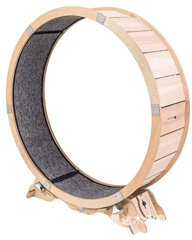 OZWYCY Katzenlaufrad Rundes Laufband aus Holz for Katzen, Leise Rolle, Fitness-Laufrad for Katzen, Katzenrad-Spielzeug aus Holz Katzenlaufrad für den Lnnenbereich