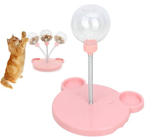Wackelndes Hunde Leckerli Spielzeug, Rosa Snackball Hund, Futterball für Hunde Interaktive, Leckerbissen-Ball Haustier-Futterautomat Spielzeug