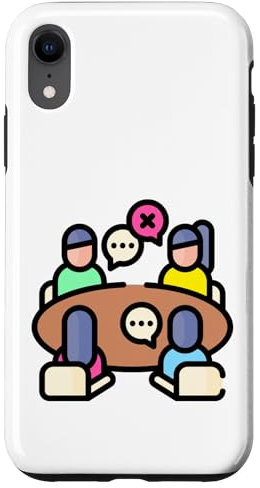 Meeting in The Conference Room Boardroom Meeting Office Case for iPhone XR