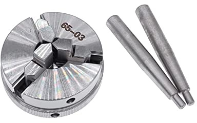 SVKVBNLNGK Mandril de Torno Manual de Tres mordazas, máquina Herramienta de Rosca M14 de 65mm, Accesorios CNC, autocentrado Chuck