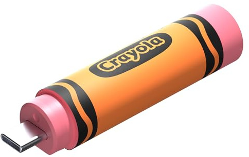 SANDISK 256GB Crayola USB-C Flash Drive, Mango Tango - Up to 300MB/s Read speeds, USB 3.2 Gen 1, USB Type-C - Crayon-Shaped Drive - SDCZIC-256G-G46O