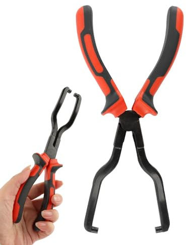 Hose Clamp Pliers, Universal Fule Fliter Tool Pipe Plier Wire Hose Grip Pliers, Petrol Clip Pipe Quick Release Remove Fuel Line Plier for Car Automotive Maintenance(Red)