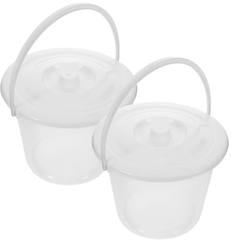 DIYEAH Lot de 2 Urinoirs en Plastique Épais Transparent 3,5 L avec Graduation, Seaux Portables pour Hommes et Femmes, Usage Domestique et Voyage, Récipient Hygiénique pour Collecte