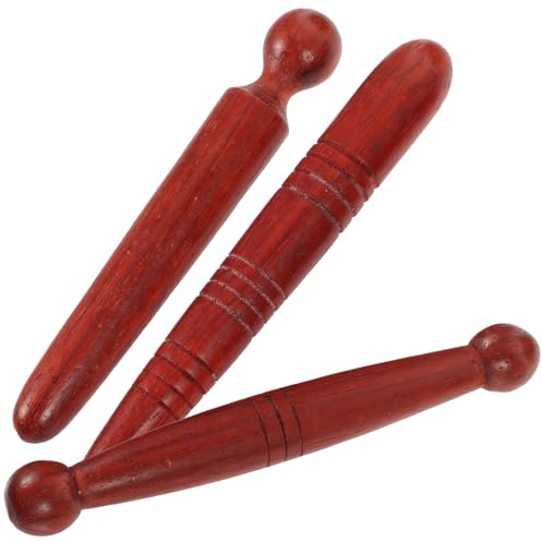 Ciieeo Bastoncini di Legno per Massaggi 3 Pezzi, Strumenti Riflessologia Plantare per Piedi e Mani, Superficie Liscia, Uso Domestico e Terapia Muscolare Stili multipli