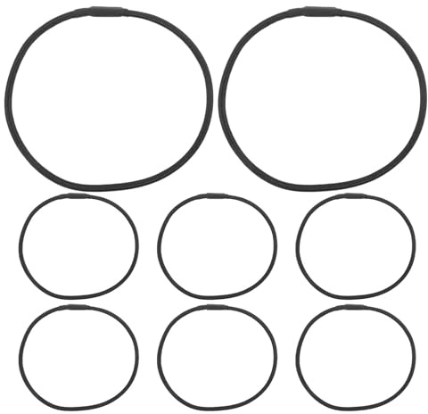 UTHCLO 8pezzi Elastici in Gomma Nero per Supporto Microfono Condensatore, Anelli Antishock Facili da Installare, Accessori per Registrazione in Studio e Gaming
