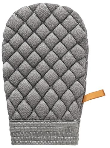 HEALLILY Serviette Exfoliante pour Homme à Double Usage en Fibre Légère et Éponge, Pliable pour Gommage Corps Dos et Épaules