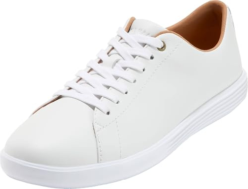 Cole Haan womens Grand Crosscourt Sneaker, Bright White Leather/Optic White, 7.5 US