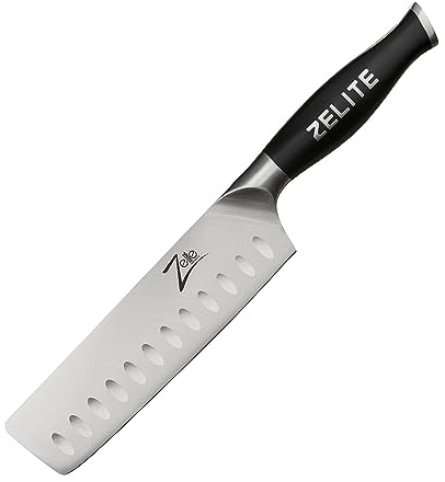 Zelite Nakiri Cuchillo Cocina Profesional, Cuchillo de Chef Diseño Alemán de Acero Inoxidable 17,8 cm para Casa y Restaurantes, Cuchillo de Chef Muy Afilados como Navaja, Cuchillos de Cocina