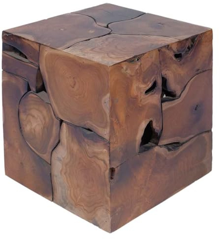vidaXL Teak Massivholz 2 Hocker Couchtisch Beistelltisch Kaffeetisch Wohnzimmer