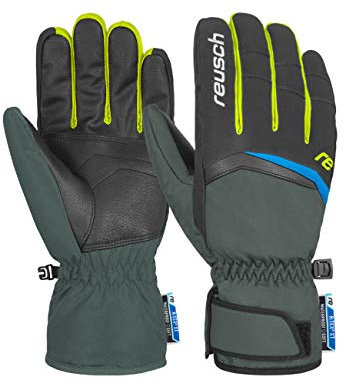 Reusch Balin R-TEX XT Manique Mixte, Granite foncé/Jaune, 8.5