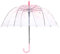 ThreeH Eleganter Arch Regenschirm Winddicht Dicke transparente Kirsche Niedlicher Entwurfs-romantischer Langer Griff-Regen Regenschirm KS11 Rosa