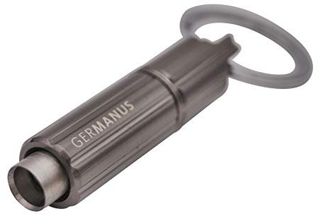 GERMANUS Zigarrenbohrer Zigarren Cutter Vollmetall, Silber, in Etui