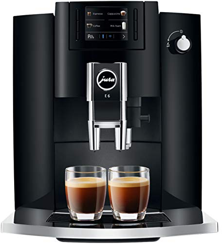 Jura E6 15350 Bean to Cup Coffee Machine - Piano Black