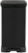 Curver - Pattumiera a pedale 50 l, colore nero, coperchio e anello per borsa