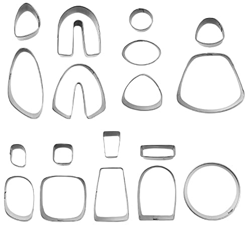18x Polymer Clay, aus aus Mini DIY Shapes Cutter für, Ohrringe,