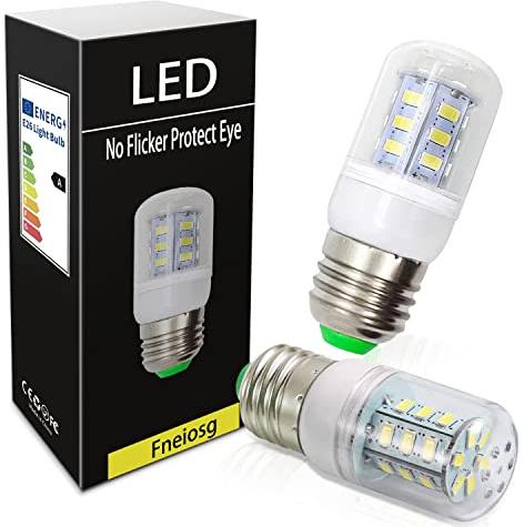 Fneiosg E26 LED Refrigerator Light Bulb 3.5W, 40W Equivalent, Daylight White 6000K 500LM, Non-Dimmable Energy Saving ac 100 265v frigidaire Light Bulb Replacement, 2-Pack