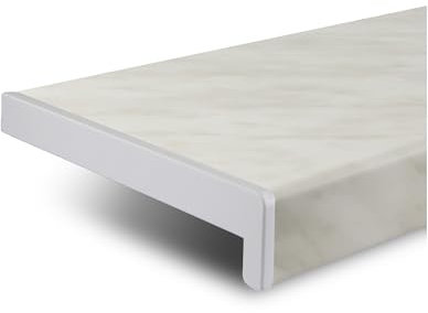 TJ davanzale interno marmo 10 x 190 cm/davanzale in plastica con chiusura laterale/davanzali per finestre/davanzali interni su misura PVC/davanzale per finestra