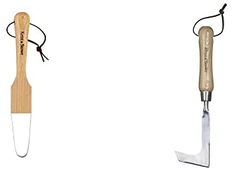 Kent & Stowe Unkrautschlinge – Unkrautjäter aus stabilem Edelstahl zum Durchpflügen, 32 cm & Fugenkratzer – Unkrautkratzer aus Edelstahl zum Entfernen von Moos und Unkraut, 28,5 cm
