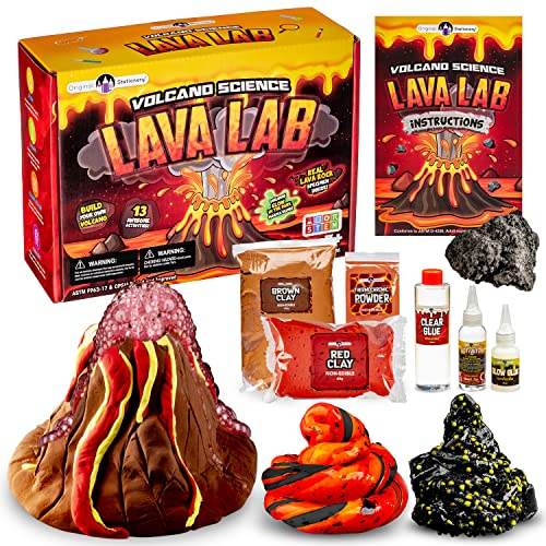 Original Stationery Lava Wissenschaft Schleim Set, Lustiges Schleim Set Labor für Kinder um Wissenschaftliche Experimente und Lava Schleim Selbermachen, Spielzeug und Geschenkidee