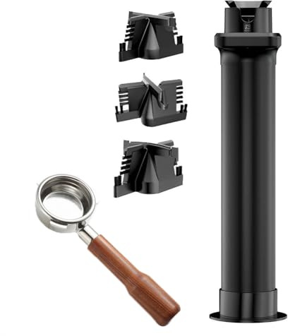 FAcoLL Electric Coffee Portafilter Cleaning Machine, Automatic Coffee Grounds Cleaner with Anti-false Touch Safety Sensor, 3 Brush Heads For a Variety of Coffee Powder Bowls C