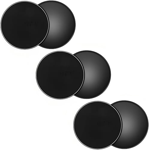 Tuokay, 6er Doppelseitige Gliding Discs, Fitness Disc Slides für Fitnessstudio, Zuhause, Yoga, Pilates, für Teppich, Fliesen, Laminat, Holzboden
