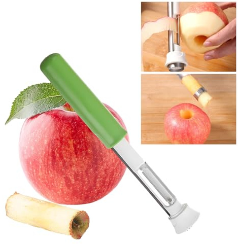 2 in 1 Apple Core Removal, Apple Peeler and Corer Tool, Stainless Steel Kitchen Core Removal Tool,Fruit Corer for Cored Apples, Pears, Bell Peppers, Cakes