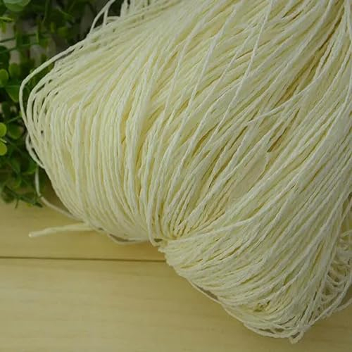 Hilo de rafia para ganchillo, hilos de paja de papel Natural, artesanías para tejer DIY, sombrero, bolso, cestas, Material de tejido, papel de rafia